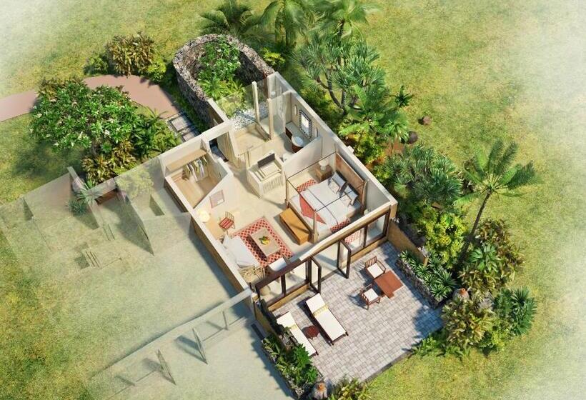 اتاق لوکس با چشم‌انداز باغ, The Oberoi Beach Resort, Mauritius