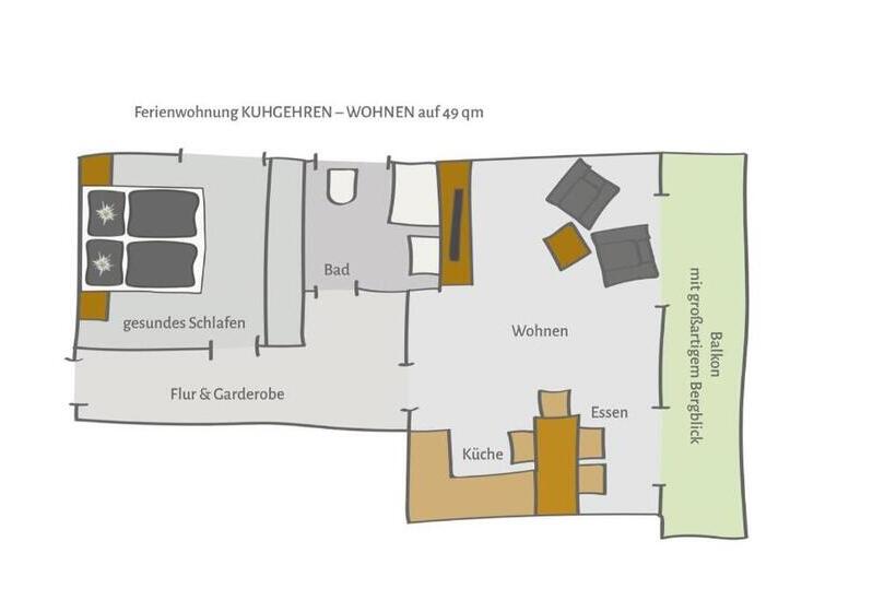 آپارتمان 1 خوابه با بالکن, Gästehaus Rappenkopf