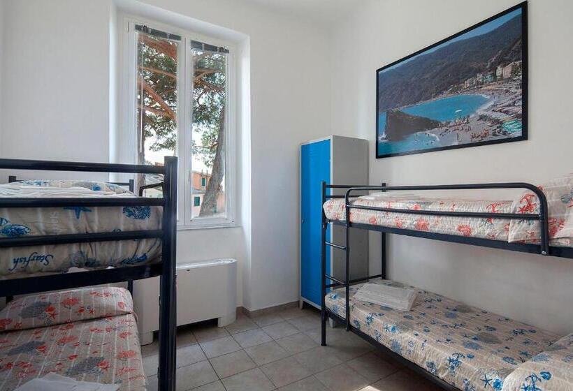 اتاق استاندارد چهار تخته, Ostello Corniglia