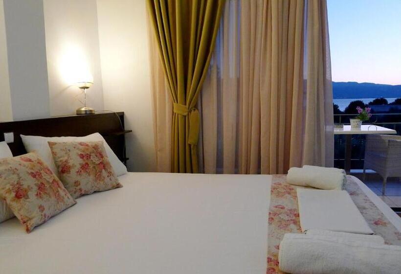 اتاق لوکس با بالکن و چشم‌انداز دریا, Ampoulos Rooms & Apartments