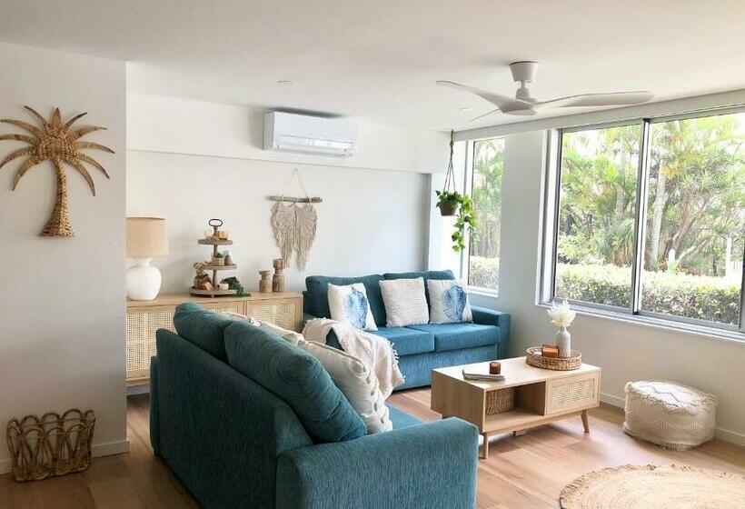 آپارتمان 1 خوابه با چشم‌انداز استخر, Oceania On Burleigh Beach