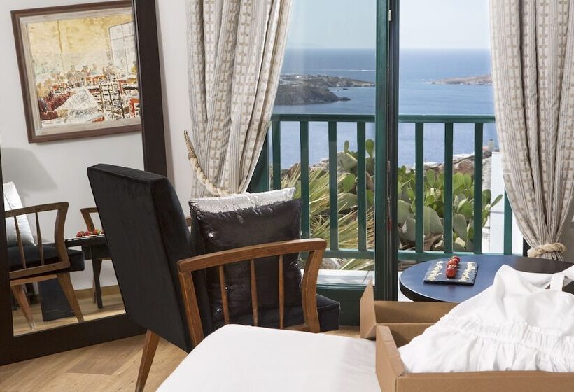 Upper Triple Room Sea View, Tharroe Of Mykonos