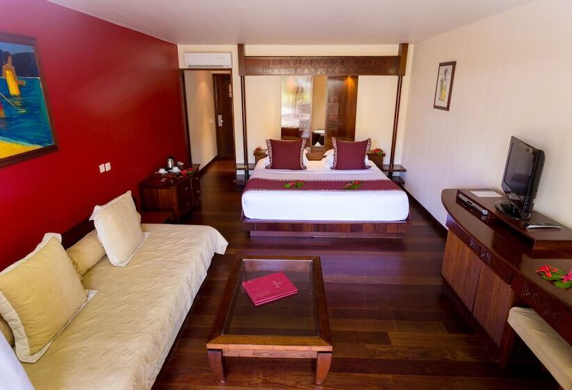 اتاق استاندارد با چشم‌انداز باغ, Manava Beach Resort & Spa Moorea