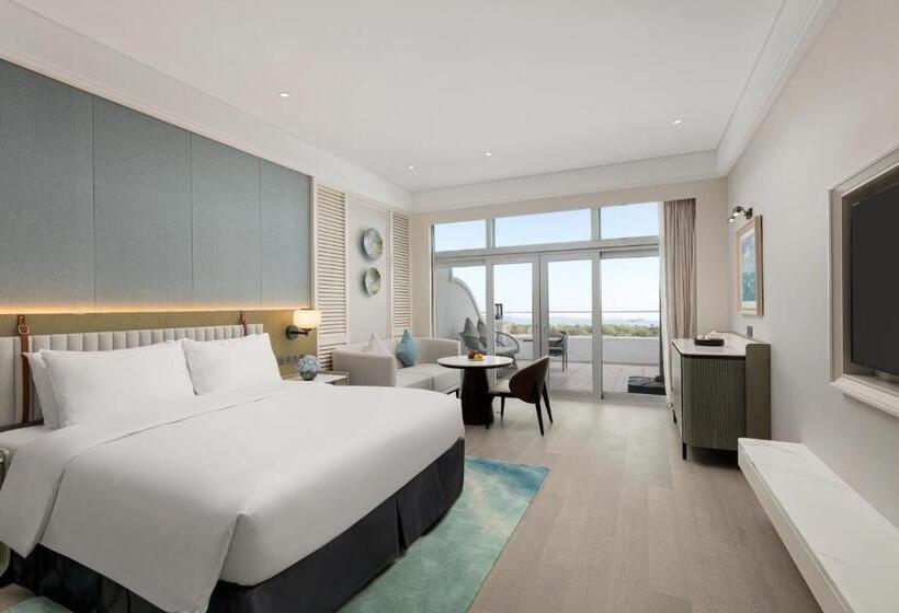 اتاق لوکس با بالکن و چشم‌انداز دریا, Xiamen International Seaside Hotel Free Welcome Fruit& Mini Bar
