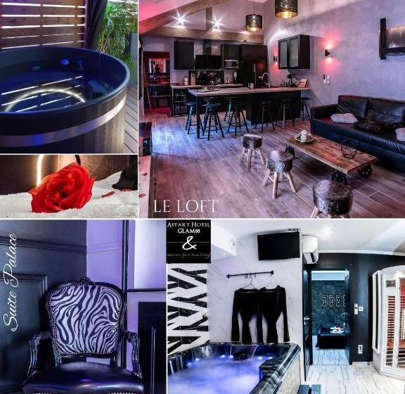 آپارتمان سوپریور 1 خوابه, Appart Hotel Glam88 Suites Avec Spa Et Sauna Privatif