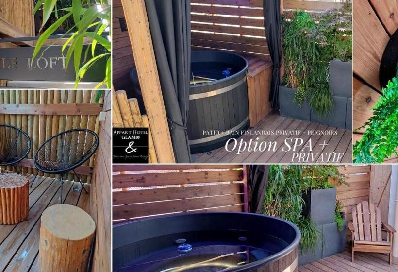 آپارتمان 1 خوابه, Appart Hotel Glam88 Suites Avec Spa Et Sauna Privatif