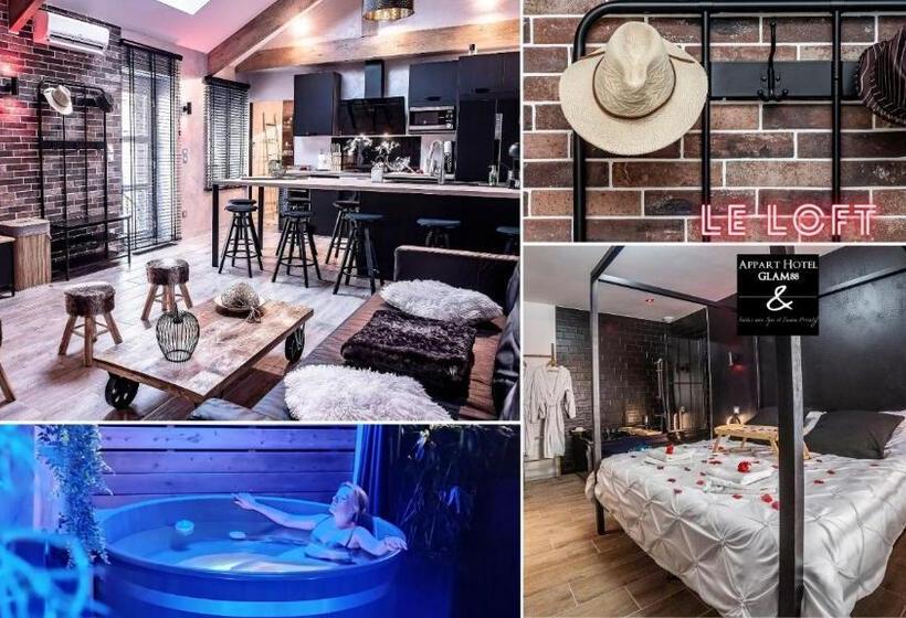 آپارتمان 1 خوابه, Appart Hotel Glam88 Suites Avec Spa Et Sauna Privatif