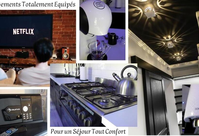 آپارتمان 1 خوابه, Appart Hotel Glam88 Suites Avec Spa Et Sauna Privatif