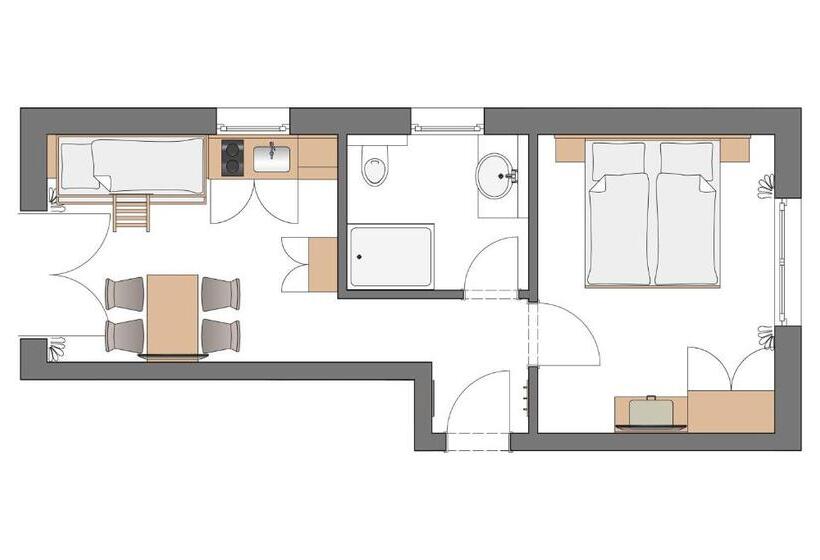 1 Bedroom Apartment, Forellenhof Rossle  & Restaurant