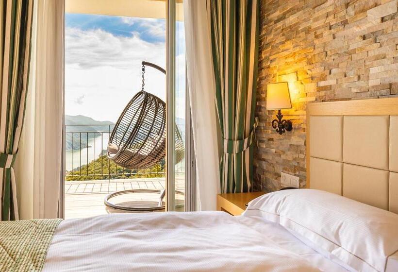 Habitación Estándar Vista Lago, Kurhaus Cademario