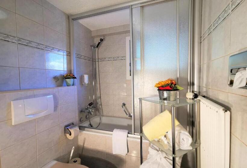 标准间带阳台, Walliserhof Leukerbad Therme