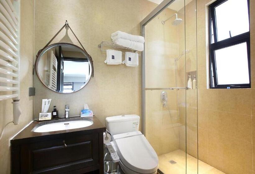 اتاق استاندارد با چشم‌انداز باغ, Shanghai Downtown Hills Boutique Guesthouse   Near Metro Line 7, Exit 3, Changping Road