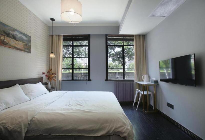 اتاق استاندارد با چشم‌انداز باغ, Shanghai Downtown Hills Boutique Guesthouse   Near Metro Line 7, Exit 3, Changping Road