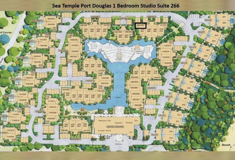 استودیو استاندارد با چشم‌انداز باغ, Luxury Apartments At Temple Resort And Spa Port Douglas