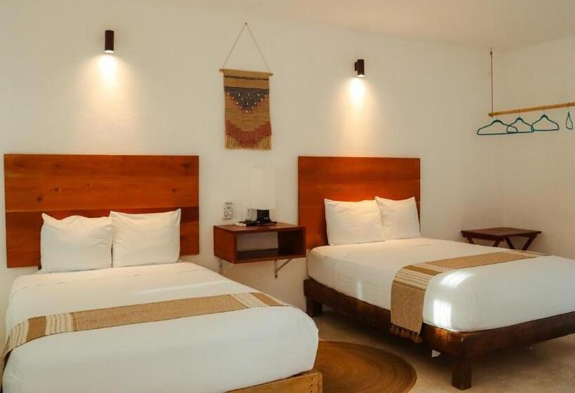 חדר סטנדרט עם מרפסת, Royal Palm Bacalar Cabañas & Lagoon Club