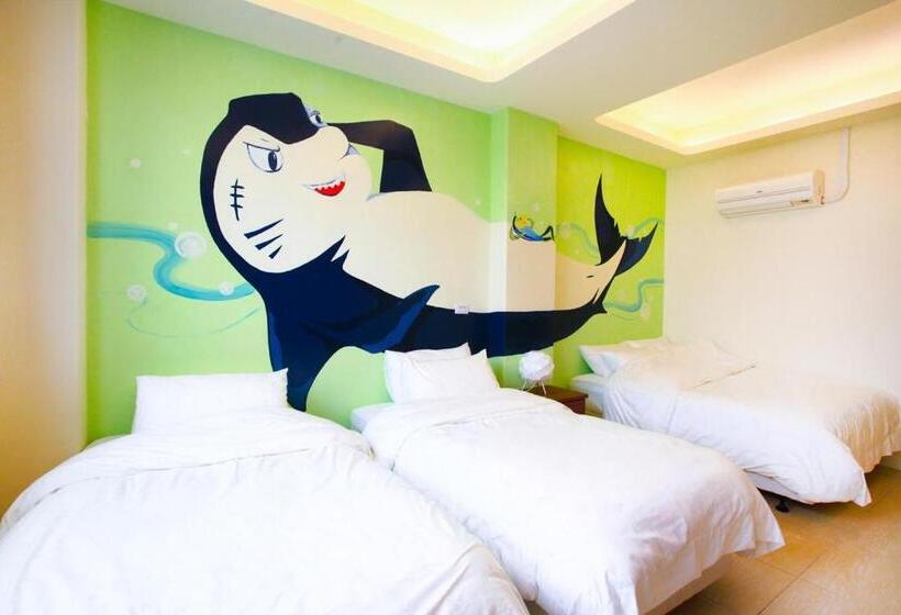 اتاق استاندارد چهار تخته با چشم‌انداز دریا, Mermaid B&b