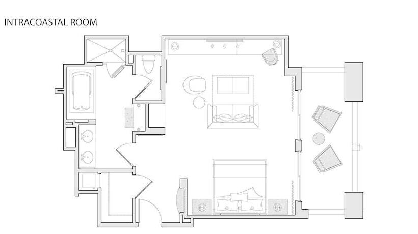 اتاق استاندارد با 2 تخت دوبل, Acqualina Resort And Residences