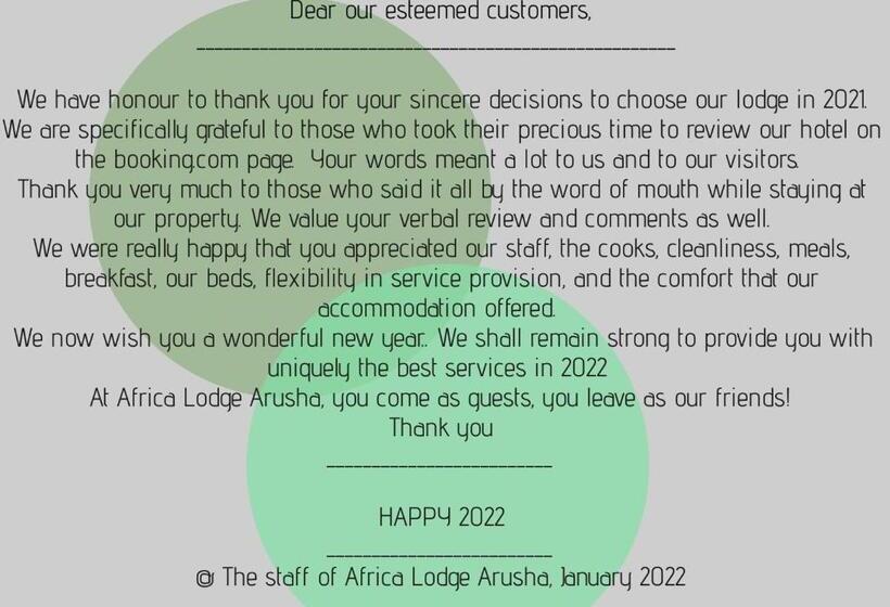 اتاق اکونومی, Africa Lodge Arusha
