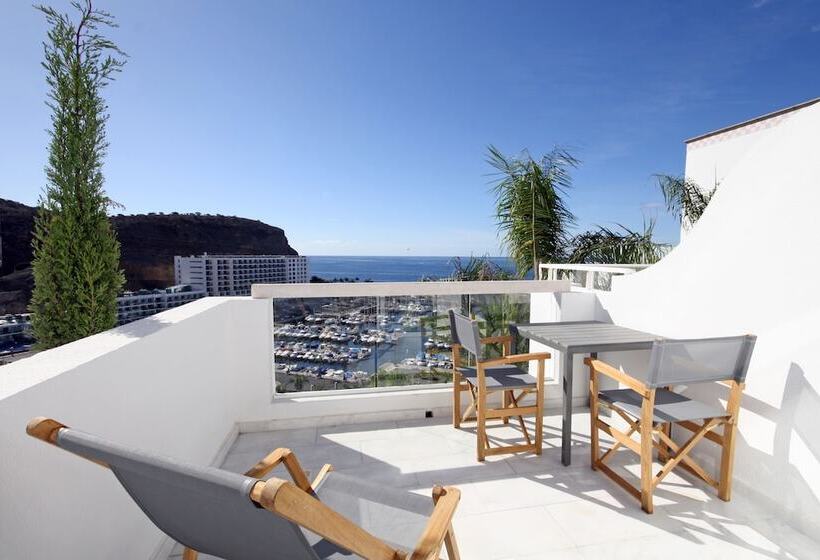 침실1개 아파트 발코니 바다 전망, Marina Bayview Gran Canaria - Adults Only