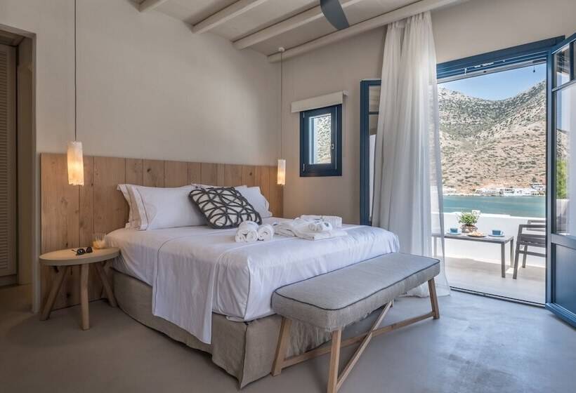 اتاق استاندارد با چشم‌انداز دریا, Sifnos House  Rooms And Spa