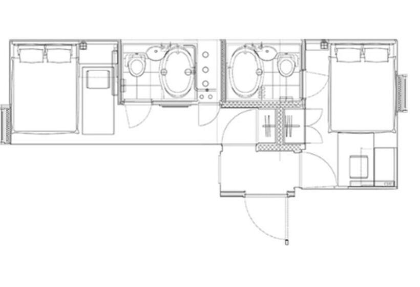 Connecting 1 Bedroom Apartment, Nihonbashi Saibo