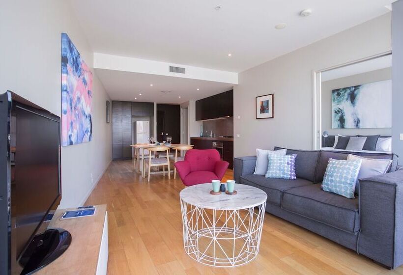آپارتمان 1 خوابه با چشم‌انداز, The Sebel Residences Melbourne Docklands Serviced Apartments