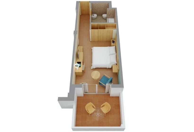 اتاق استاندارد با چشم‌انداز دریا, Elba Carlota Beach & Golf Resort
