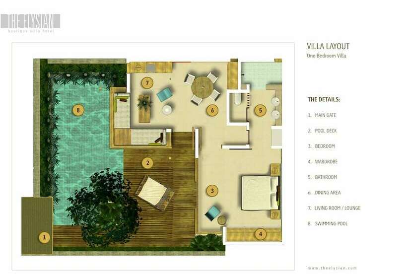 ویلای یک اتاق خوابه با استخر شنا, The Elysian Boutique Villa