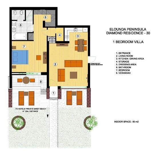 آپارتمان 1 خوابه, Elounda Peninsula Luxury Resort, Six Senses Spa