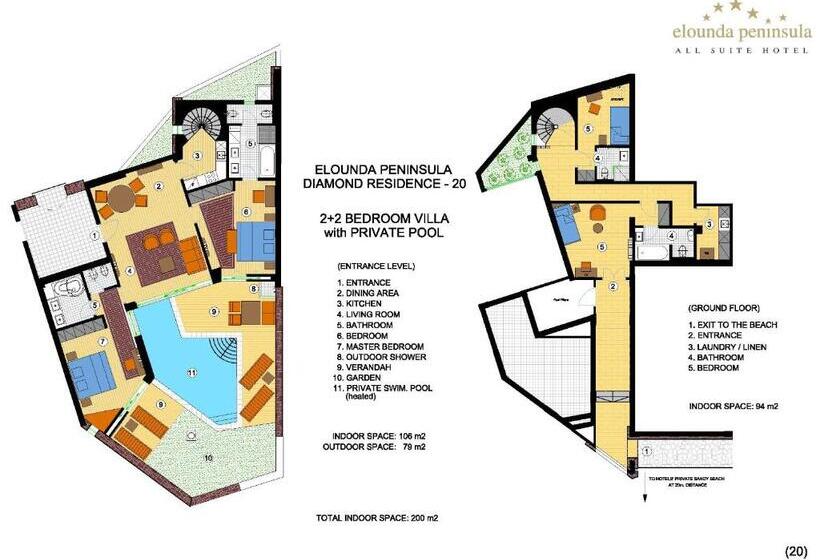 آپارتمان 4 خوابه, Elounda Peninsula Luxury Resort, Six Senses Spa