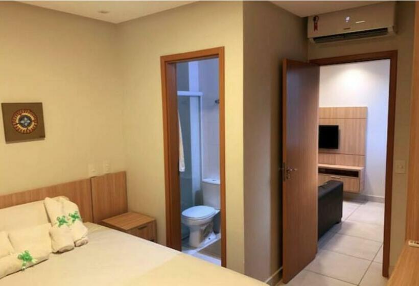 آپارتمان 1 خوابه با چشم‌انداز استخر, Apartamento Tipo Flat Para Temporada Em Caldas Novas Com Cozinha Completa