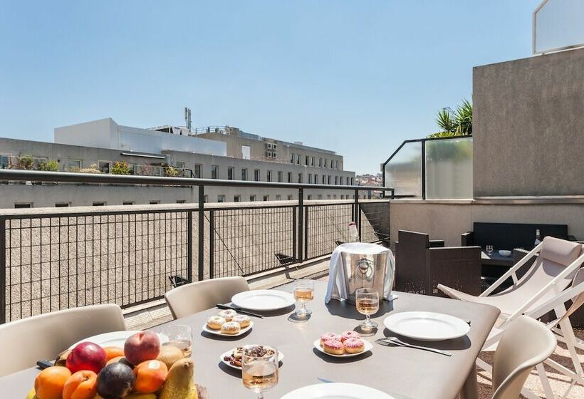 침실 1개 테라스 아파트, Residhotel Le Grand Prado