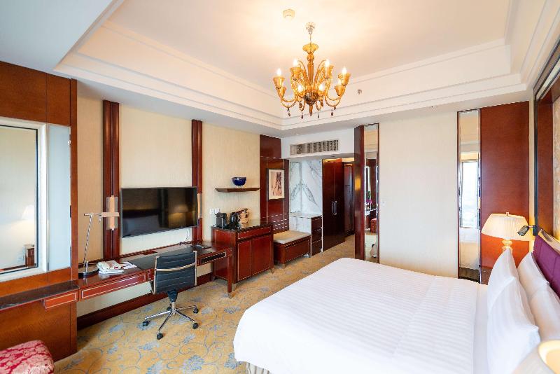 اتاق لوکس با تخت بزرگ, Shangri La Guangzhou 3 Minutes By Walking To Canton Fair Complex