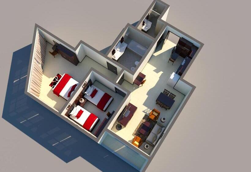 سوئیت دلوکس 2 خوابه, Ewan Ajman Suites