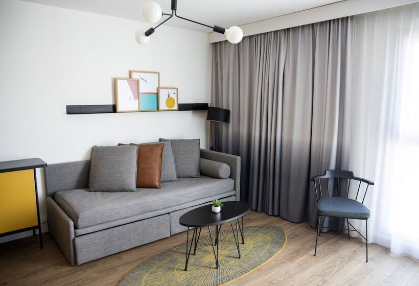 Superior studio with balcony, Aparthotel Adagio Annecy Centre