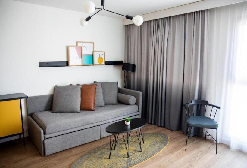 Superior studio with balcony, Aparthotel Adagio Annecy Centre