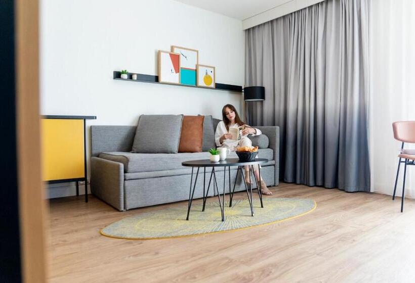 Superior studio with balcony, Aparthotel Adagio Annecy Centre