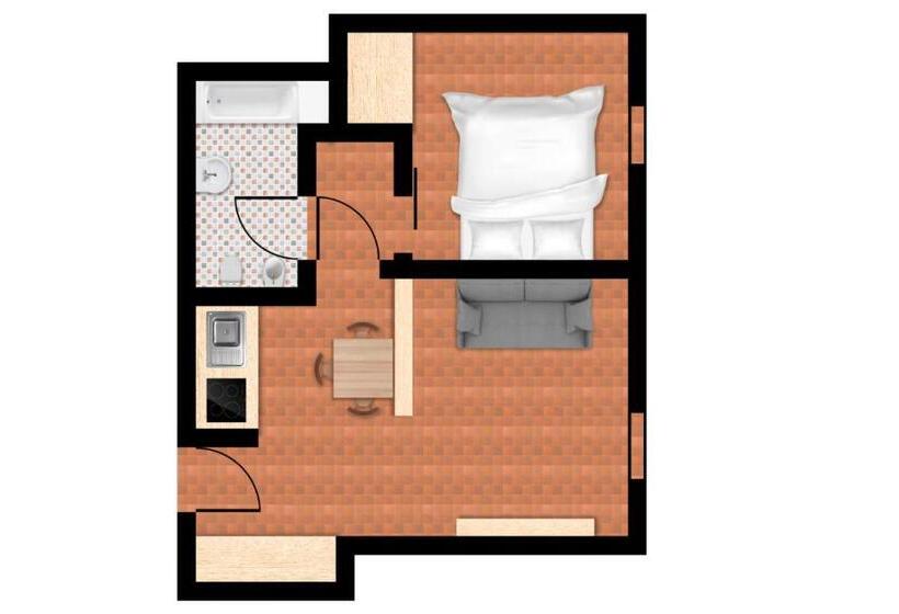 آپارتمان 1 خوابه, Appartamenti Corte Residence