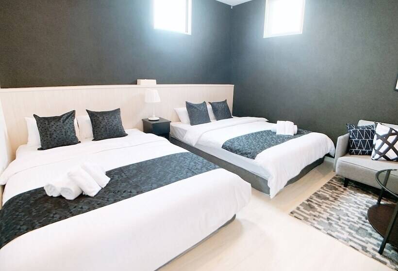 اتاق استاندارد با 2 تخت دوبل, Bar & Hotel Colors Miyajima