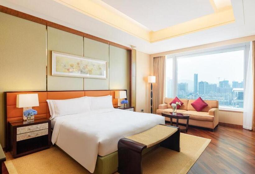 اتاق لوکس با تخت بزرگ, The Ritz Carlton, Shenzhen, Nearby Futian Cbd, Convention & Exhibition Center, Futian Railway Statio