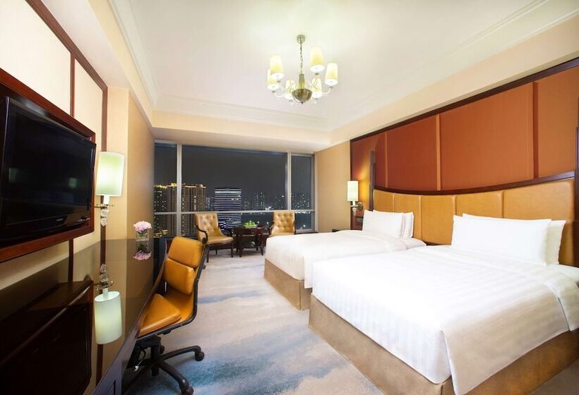 اتاق لوکس, Shangri La Wenzhou A Panoramic View Of The River, Adjacent To Wenzhou International Convention And E