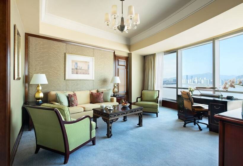سوییت اجرایی, Shangri La Wenzhou A Panoramic View Of The River, Adjacent To Wenzhou International Convention And E