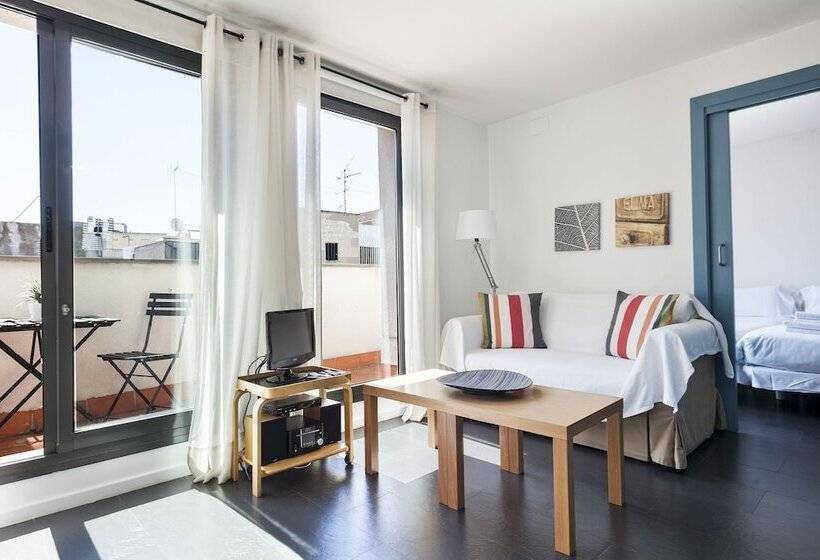 דירת פנטהאוז 1 חדרי שינה, Inside Barcelona Apartments Esparteria