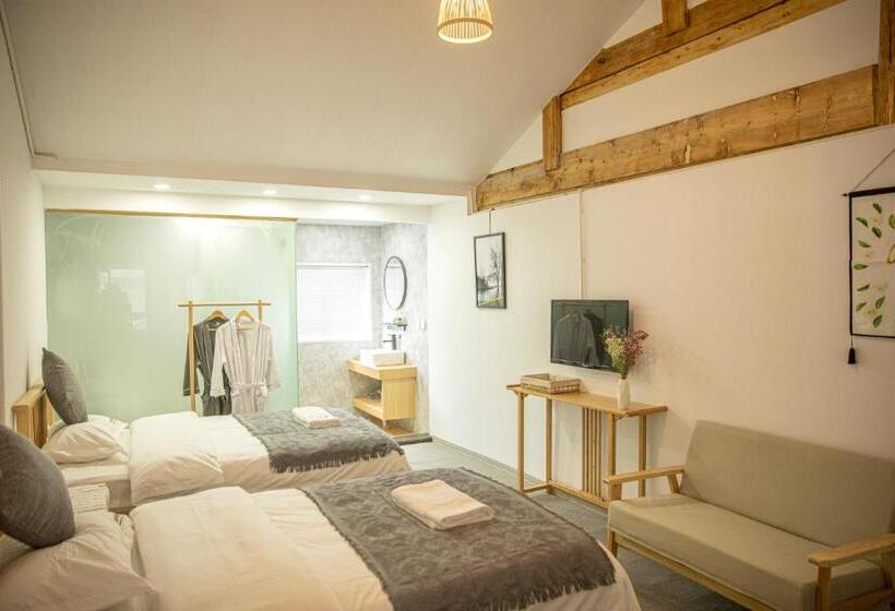 اتاق استاندارد با چشم‌انداز باغ, 雪湖轻奢民宿 Snowlake Inn