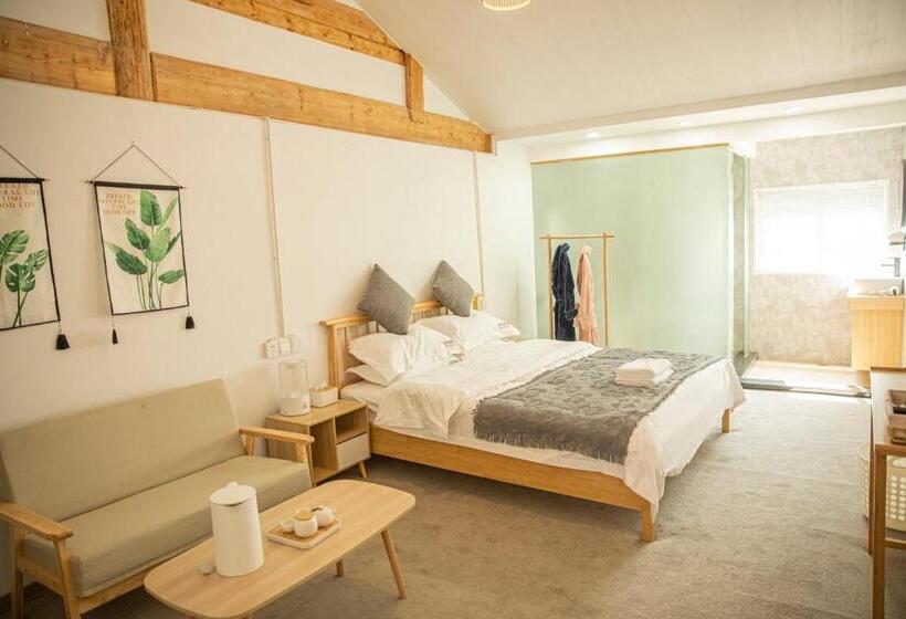 اتاق استاندارد با چشم‌انداز باغ, 雪湖轻奢民宿 Snowlake Inn