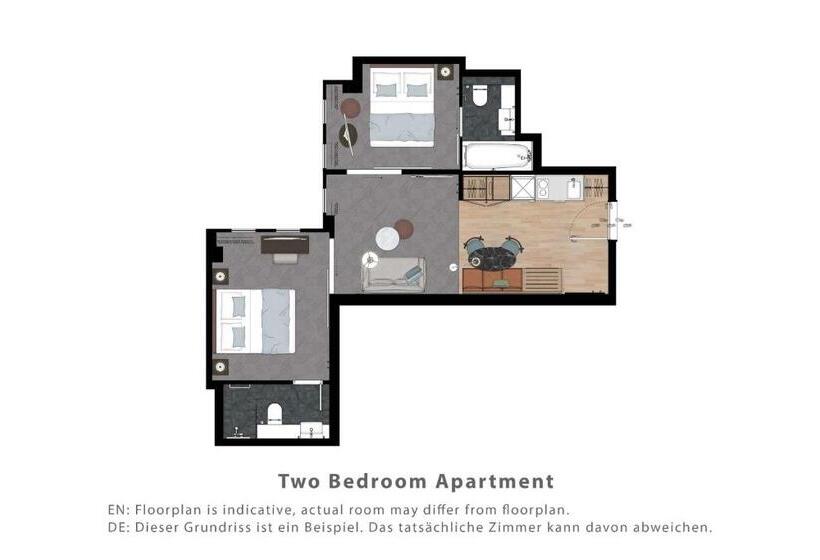 2 Bedroom Premium Apartment, Adina Apartment Hotel Munich