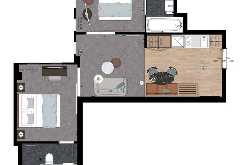 آپارتمان 2 خوابه, Adina Apartment Hotel Munich