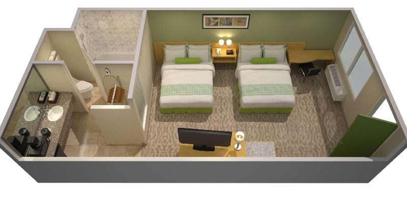 اتاق استاندارد با تخت دو نفره بزرگ, Embassy Suites By Hilton Raleigh Durham Airport Brier Creek