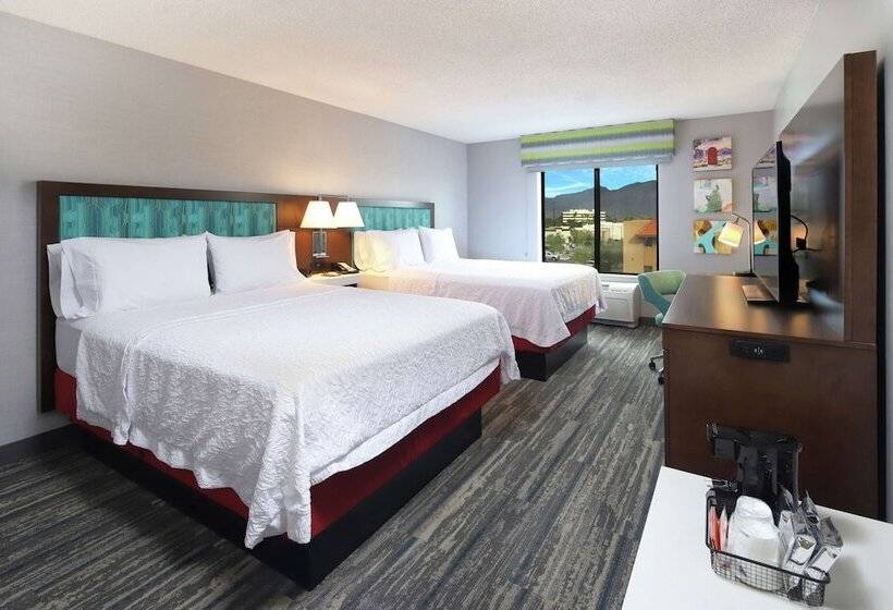 带2个双人床的标准工作室, Hampton Inn & Suites Tucson East/williams Center