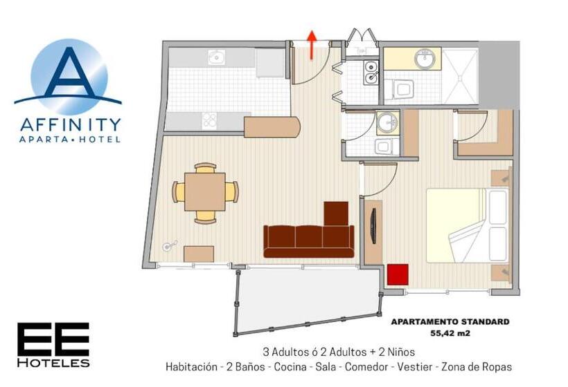 1 Bedroom Apartment, Affinity Aparta